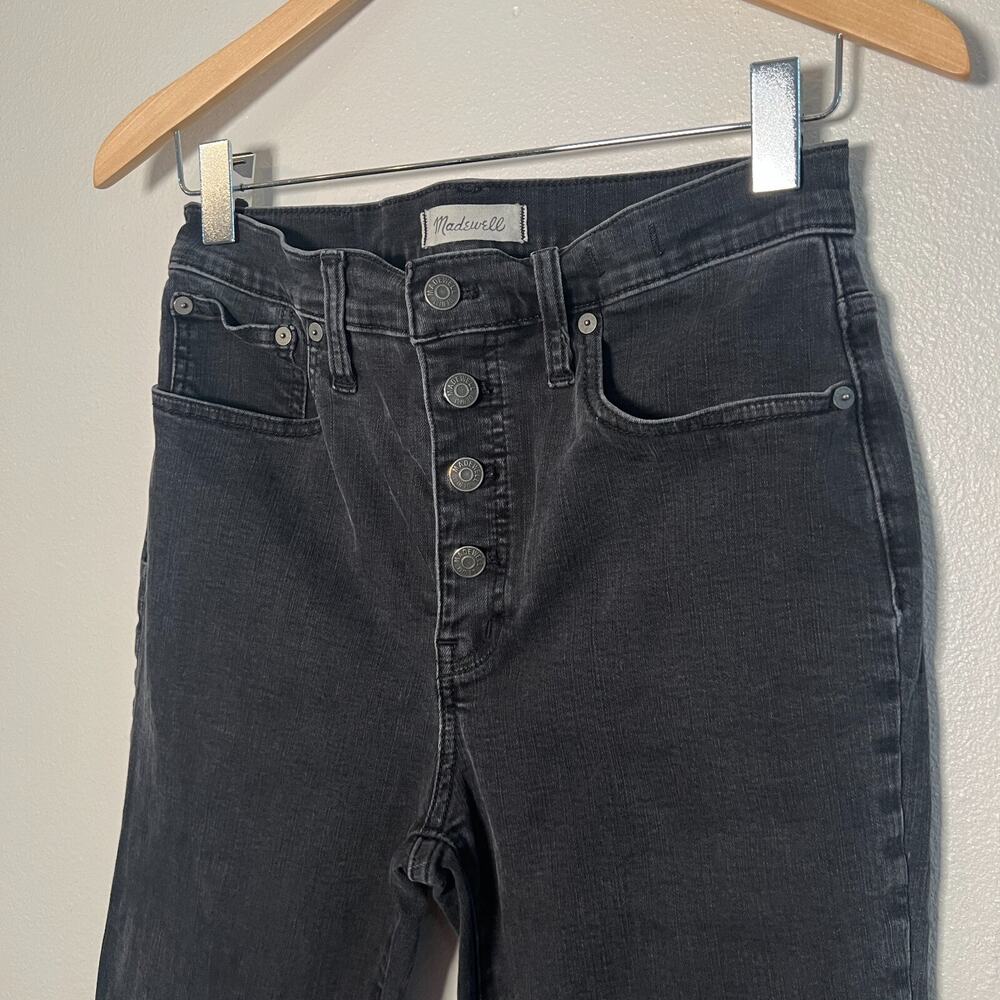 Madewell Women’s Size 29 Black Cali Denim Boot Cut Jeans – High Rise Button Fly